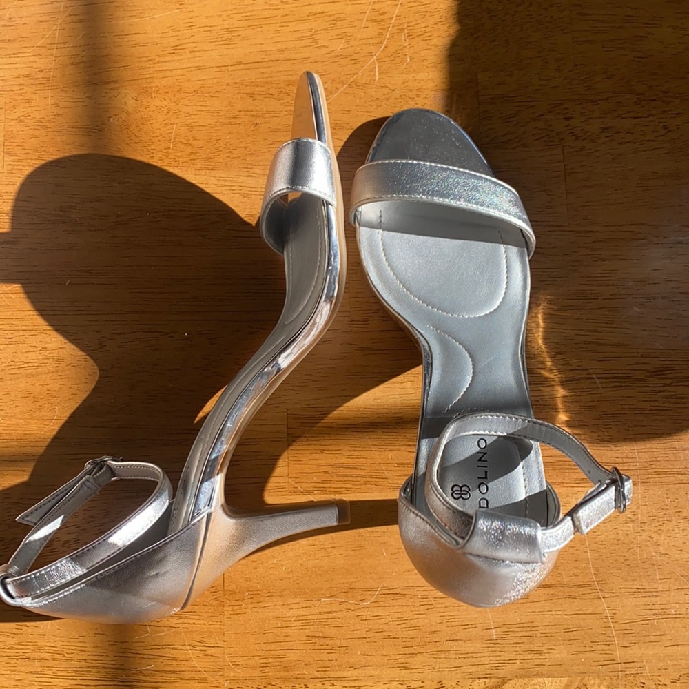 Silver 1-inch High Heels